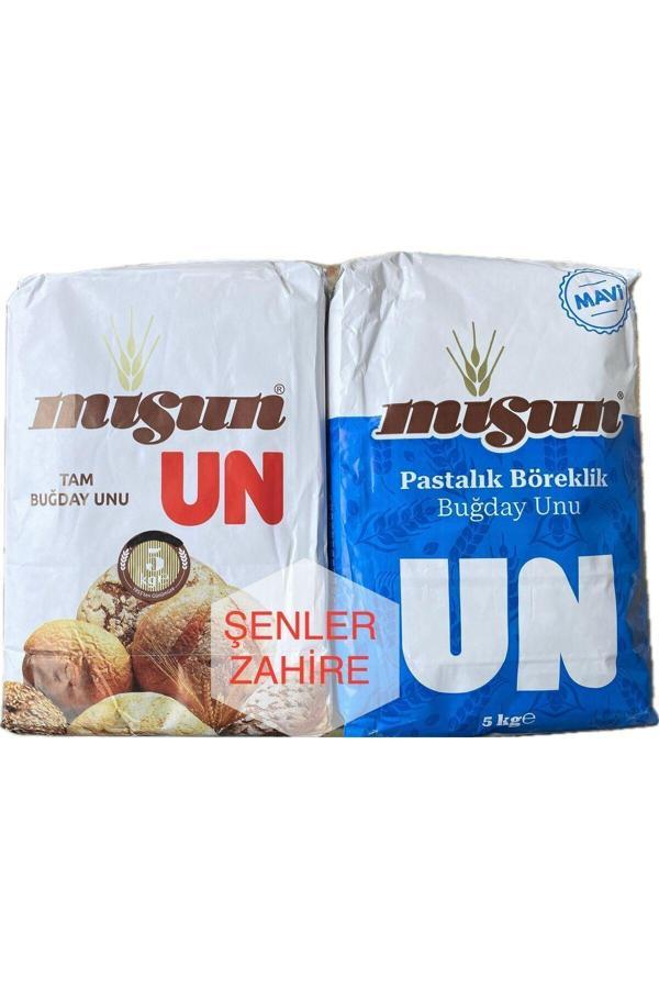 Misun Misun - 5 Kg Tam Buğday Unu Ve 5 Kg Pastalık Böreklik Buğday Unu - 2 Li Ekonomik Ürün - Image 1