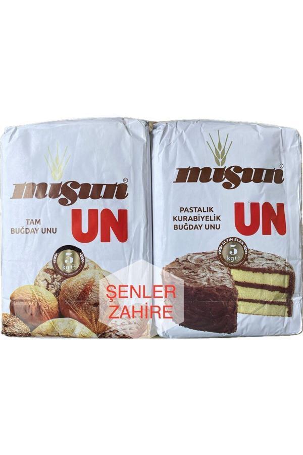 Misun Misun - 5 Kg Tam Buğday Unu Ve 5 Kg Pastalık Kurabiyelik Buğday Unu - 2 Li Ekonomik Ürün - Image 1