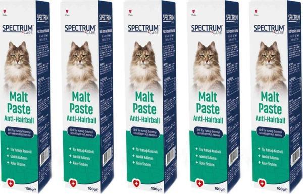 Spectrum Care Anti-Hairball Kedi Tüy Yumağı Önlemeyi Destekleyen Malt Macunu 100Gr - 5 Adet - Image 1