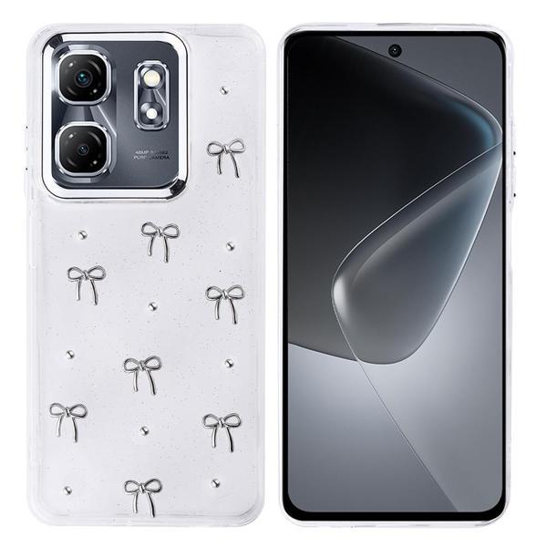 İnfinix Hot 50i Uyumlu Kamera Korumalı Kiraz-Fiyonk Figürlü Silikon Kapak - Image 1