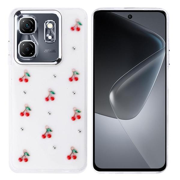 İnfinix Smart 9 Uyumlu Kamera Korumalı Kiraz-Fiyonk Figürlü Silikon Kapak - Image 1