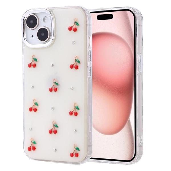 iPhone 15 Uyumlu Kamera Korumalı Kiraz-Fiyonk Figürlü Silikon Kapak - Image 1