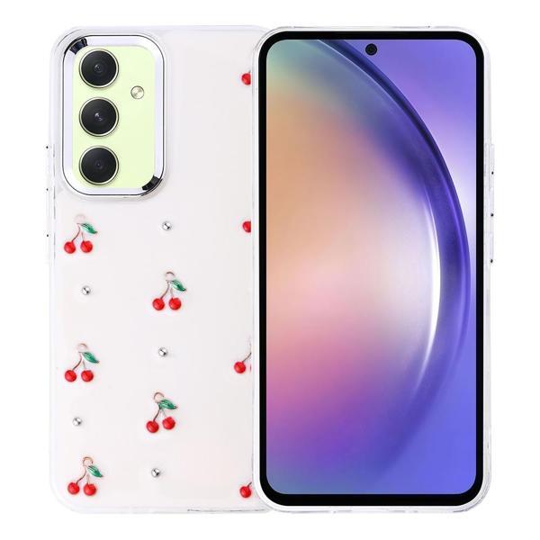 Samsung Galaxy A54 Uyumlu Kamera Korumalı Kiraz-Fiyonk Figürlü Silikon Kapak - Image 1
