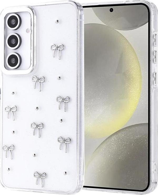 Samsung Galaxy S24 FE Uyumlu Kamera Korumalı Kiraz-Fiyonk Figürlü Silikon Kapak - Image 1