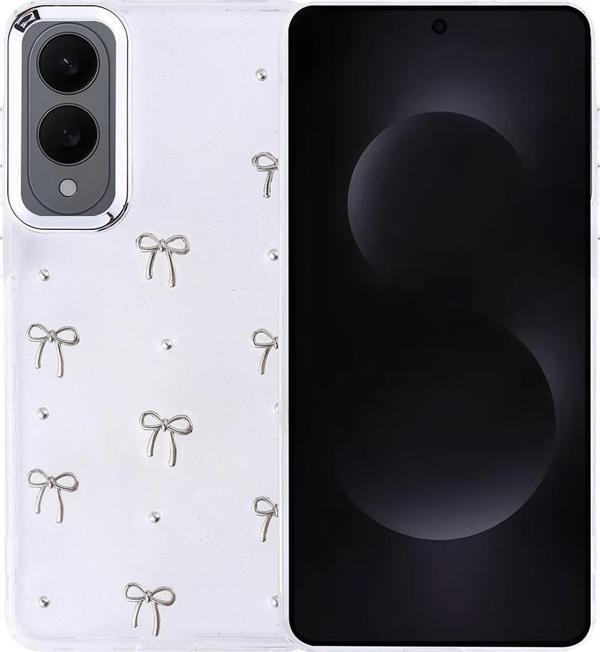 Samsung Galaxy S25 Edge Uyumlu Kamera Korumalı Kiraz-Fiyonk Figürlü Silikon Kapak - Image 1