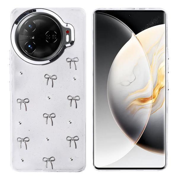 Tecno Camon 30 Pro 5G Uyumlu Kamera Korumalı Kiraz-Fiyonk Figürlü Silikon Kapak - Image 1