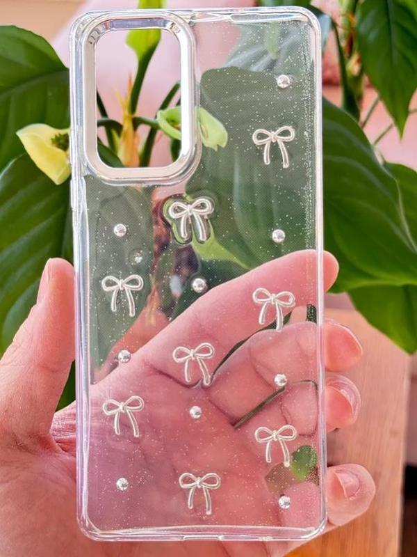Xiaomi Redmi Note 12 Pro 4G Uyumlu Kamera Korumalı Fiyonk Desenli Şeffaf Silikon Kapak - Image 1