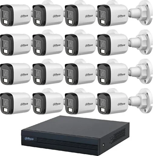 Dahua 16 Kameralı 30 Metre Renkli Gece Görüşlü Full Hd Güvenlik Kamera Seti - Image 1