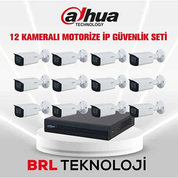 Dahua 12 Kameralı 2 Mp Motorize Ip Güvenlik Kamera Seti - Image 1