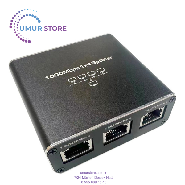Gigabit Ethernet Ayırıcı 1 Giriş 4 Çıkış 1000MBPS Internet Kablo Ayırıcı 1 ile 4 RJ45 Ağ Ayırıcı Cat - Image 1