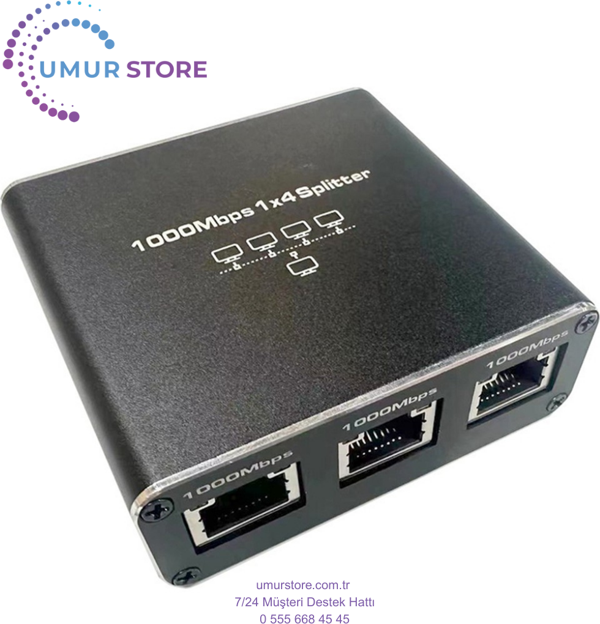 Gigabit Ethernet Ayırıcı 1 Giriş 4 Çıkış 1000MBPS Internet Kablo Ayırıcı 1 ile 4 RJ45 Ağ Ayırıcı Cat - Image 1