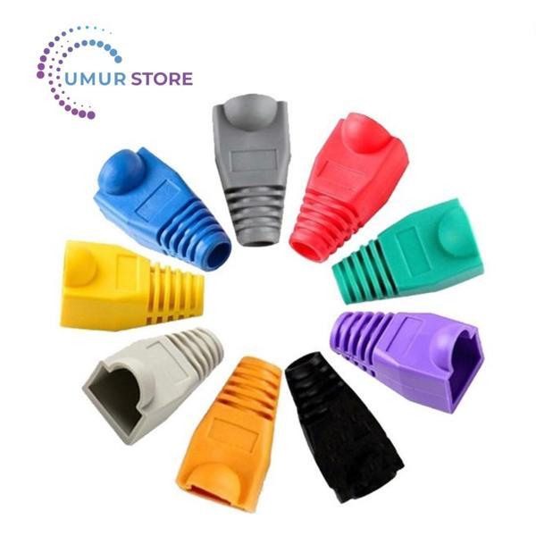 RJ45 Kılıf/15 Adet-Cat6 CAT6E Cat5 CAT5E UYUMLU/RJ45 Siyah Kılıf RJ45 Cat5 Cat6 Kılıf - Image 1