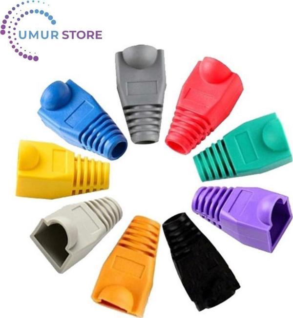 RJ45 Kılıf/15 Adet-Cat6 CAT6E Cat5 CAT5E UYUMLU/RJ45 Siyah Kılıf RJ45 Cat5 Cat6 Kılıf - Image 1