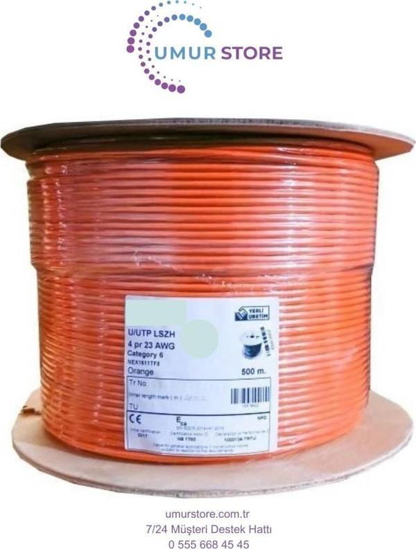 Cat 6 Halogen Free Utp 23AWG Kablo 500M Turuncu - Image 1