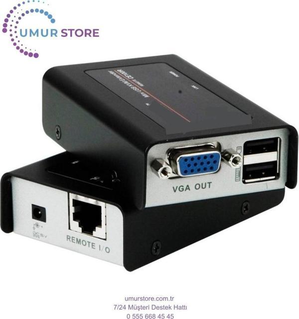 VGA Cat 5 Kvm (Keyboard/video Monitor/mouse) Mesafe Uzatma Cihazı, USB Konsol, 100 Metre usb VGA Cat - Image 1