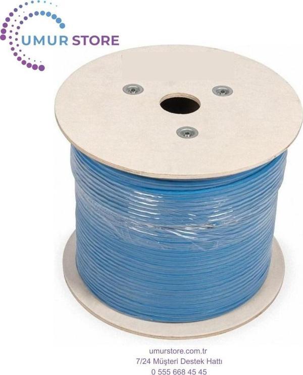 500 mt CAT6A U-Ftp AWG23/1 500MHZ Mavi Data Kablosu - Image 1