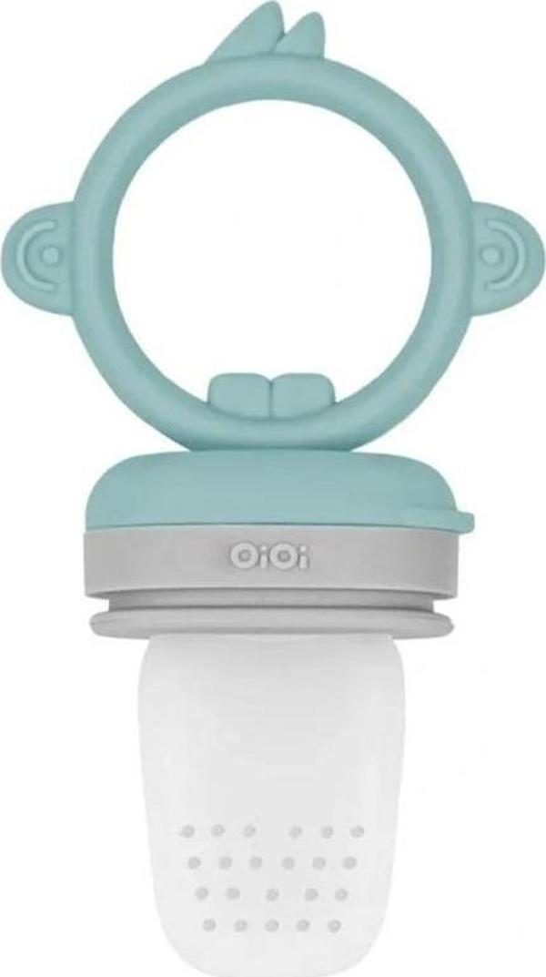 Nessiworld  Silikon Püre Meyve Sebze Emziği Aqua Green / Powder Grey - Image 1