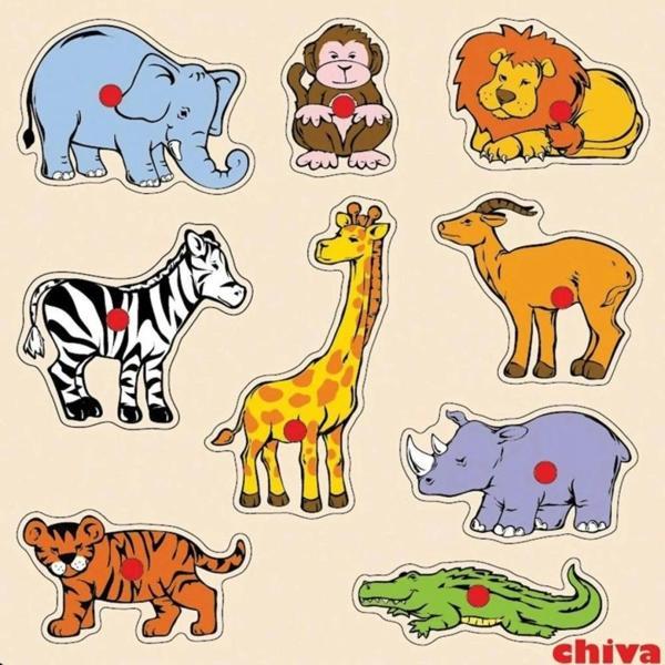Nessiworld CS-1009 SAFARİ HAYVANLARI AHŞAP YAPBOZ - Image 1