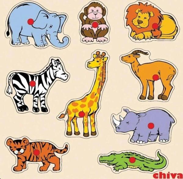 Nessiworld CS-1009 SAFARİ HAYVANLARI AHŞAP YAPBOZ - Image 1