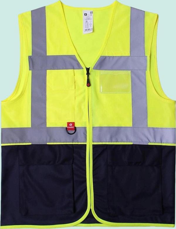 Neon İş Güvenliği Yeleği Çok Cepli Abisko Executive Reflektörlü Yüksek Görünürlüklü Fonksiyonel - Image 1