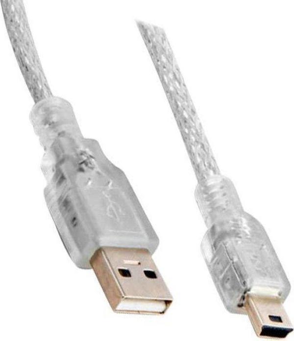 USB 2.0 ŞEFFAF MİNİ 5 PİN 3 METRE KABLO * S-LINK SL-UK53 - Image 1