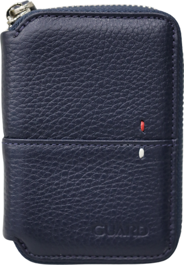 Guard Fermuarlı Lacivert Hakiki Deri Mini Cüzdan Erkek / Kadın P799 - Image 1