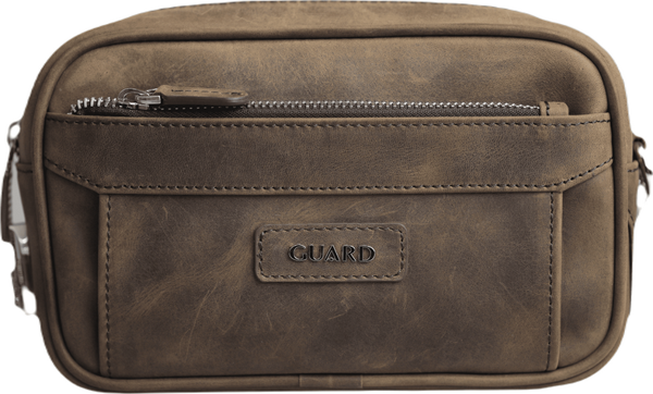 Guard Kahve Crazy Hakiki Deri Şifreli El Çantası Erkek / Kadın P1692 - Image 1