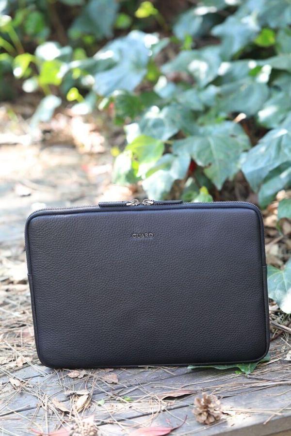 Guard Siyah Hakiki Deri Clutch Çanta Erkek / Kadın P1806 - Image 1