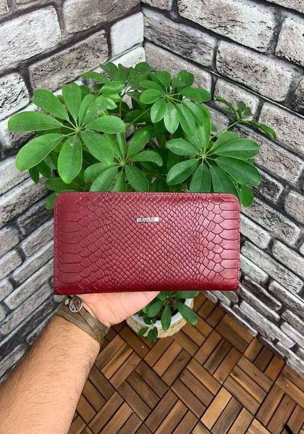 Guard Bordo Hakiki Deri Kadın Cüzdanı & El Çantası P2227 - Image 1