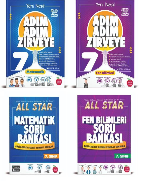 Newton 7. Sınıf All Star + Adım Adım Matematik Fen Bilimleri Set - Newton Yayınları - Image 1