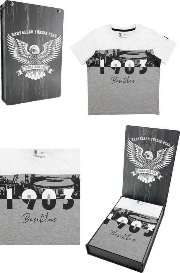 Beşiktaş Orijinal Çocuk T-Shirt Hediyelik Ahşap Kutulu - Image 1