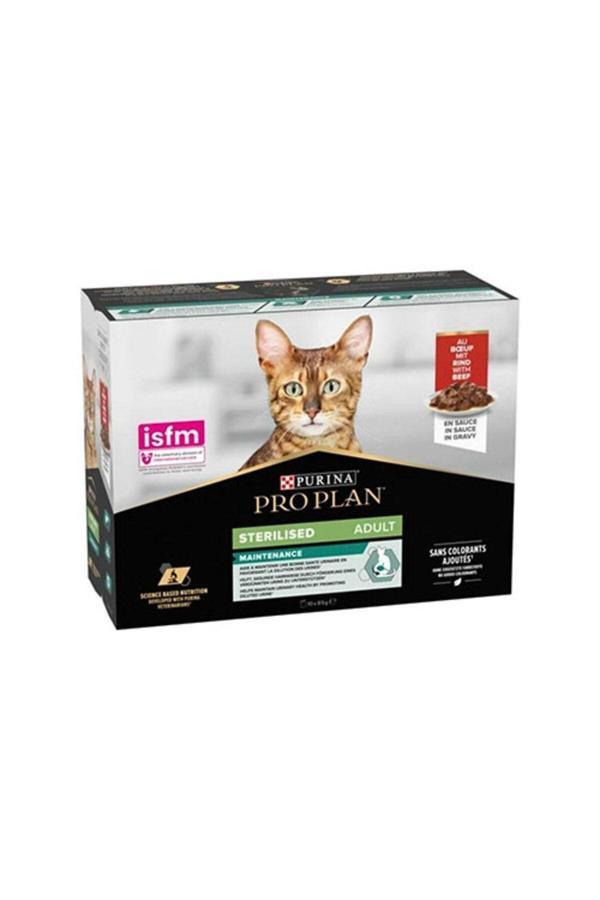 Pro Plan Pouch Sos İçinde Sığır Etli Kısırlaştırılmış Kedi Konservesi 85gr 10 Adet - Image 1