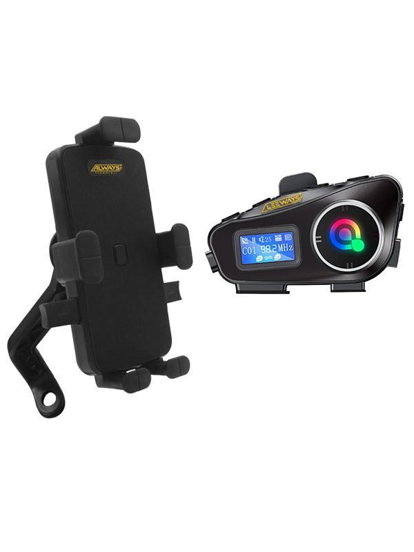 Q58 Max Kask Kulaklık interkom + Motosiklet Telefon Tutacağı - Image 1