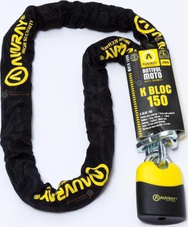 Motorsiklet Zincir Kilidi Auvray K-Bloc 150 Zincir Kilit 150 CM Supermoto - Image 1