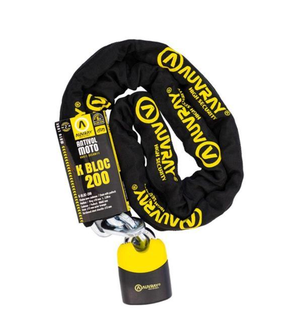 Motorsiklet Zincir Kilidi 2 Metre Auvray K-Bloc 200 Zincir Kilit 200 CM Supermoto - Image 1