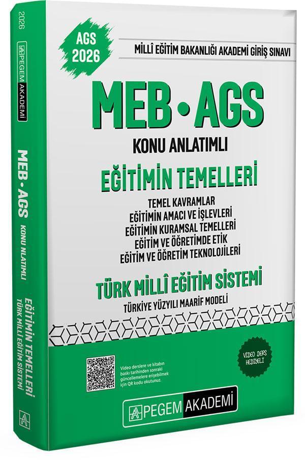 2026 MEB-AGS Konu Anlatımlı Eğitimin Temelleri Türk Milli Eğitim Sistemi Temel Kavramlar Eğitimin Am - Pegem Akademi Yayıncılık - Image 1
