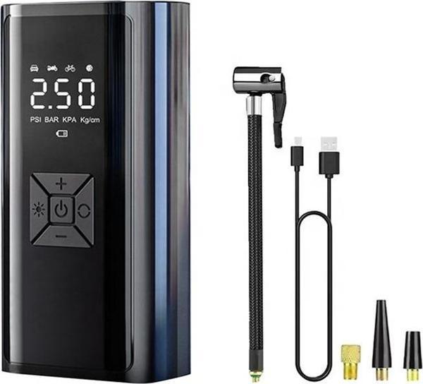 Şarjlı Dijital Göstergeli 120W 150 PSI Lastik Hava Pompası Lastik Kompresör - Image 1