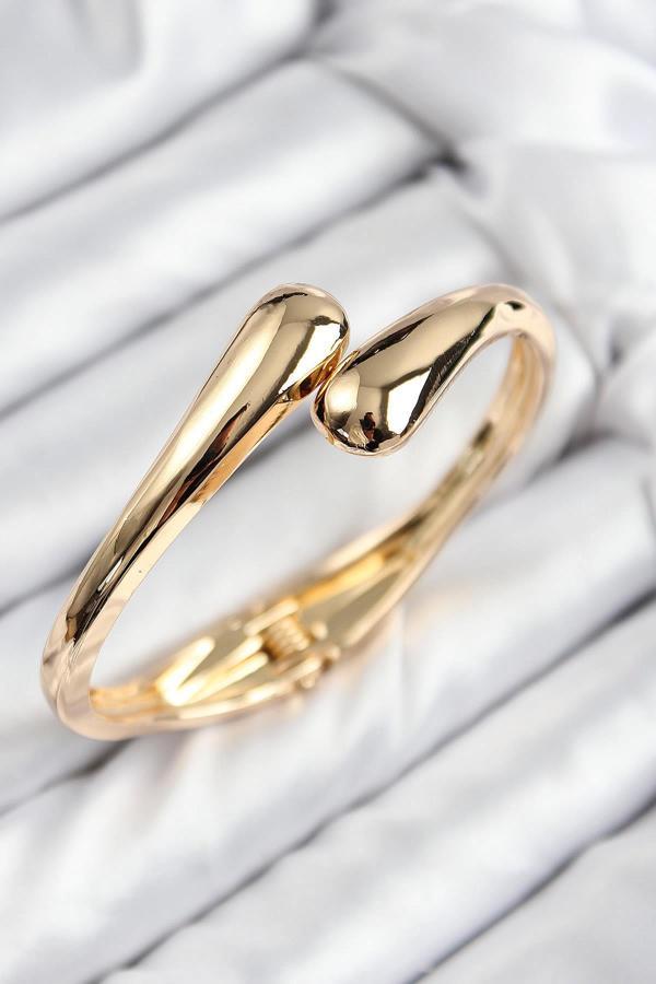 Celira Pirinç Sarmal Model Gold Renk Kadın Kelepçe - Image 1