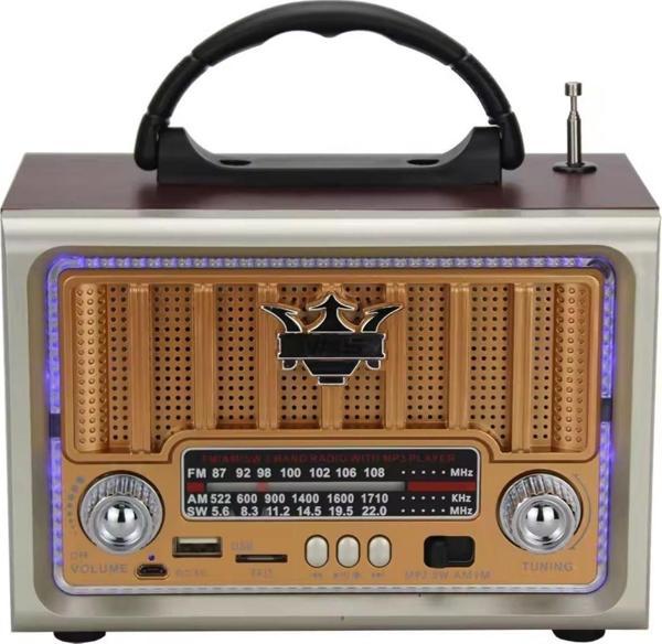  BUFFER® Taşınabilir Klasik AM/FM/SW  Retro Nostaljik Radyo  - Image 1