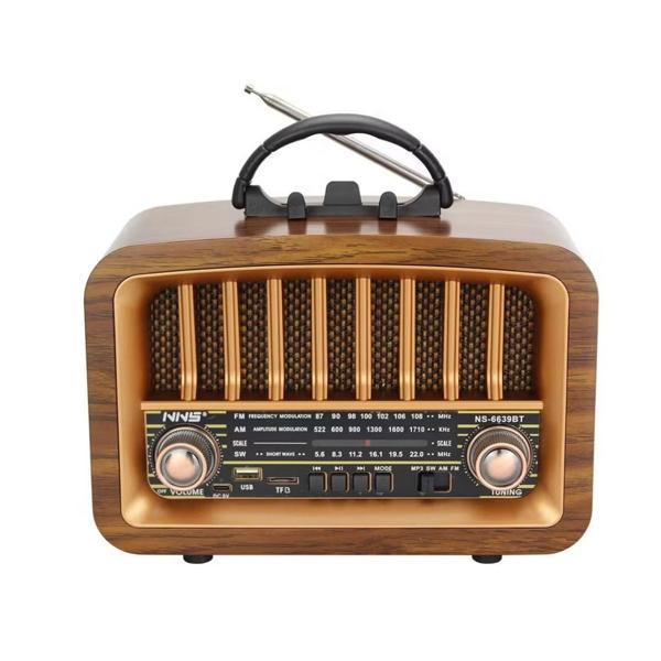 BUFFER®  Taşınabilir USB İle Şarj Olabilen Klasik AM /FM/SW Transistör Retro Tipi Klasik Radyo  - Image 1