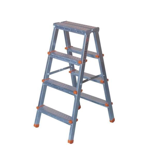 4+4 Basamaklı Çift Çıkışlı Galvanizli Profil Merdiven | Ev, Bahçe, İş Yeri İçin - Image 1