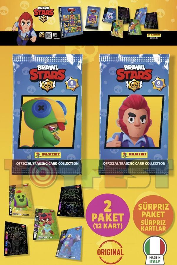 Brawl Stars Panini Resmi Kart Paketi: 2 Paket (12 Kart) - Image 1