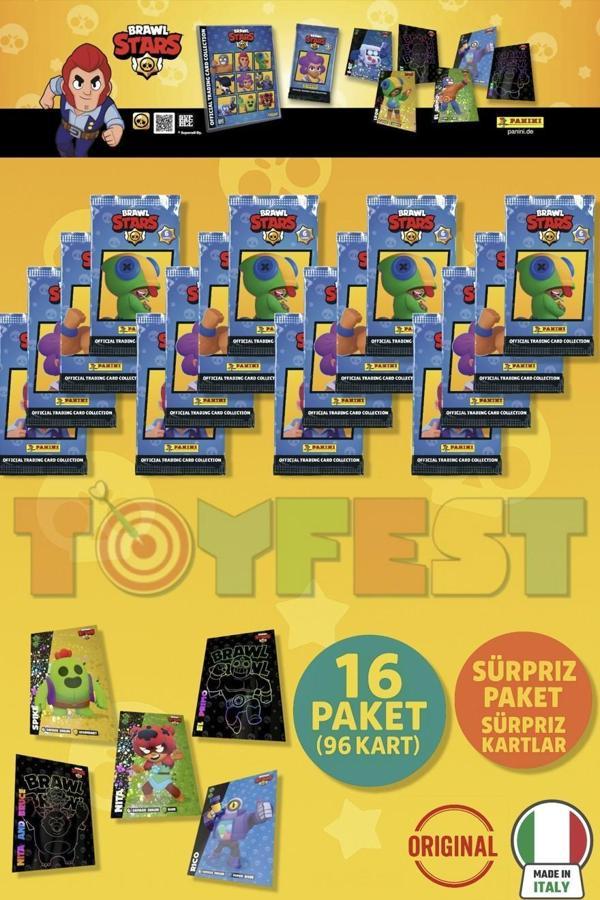 Brawl Stars Panini Resmi Kart Paketi: 16 Paket (96 Kart) - Image 1