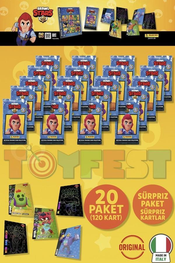 Brawl Stars Panini Resmi Kart Paketi: 20 Paket (120 Kart) - Image 1