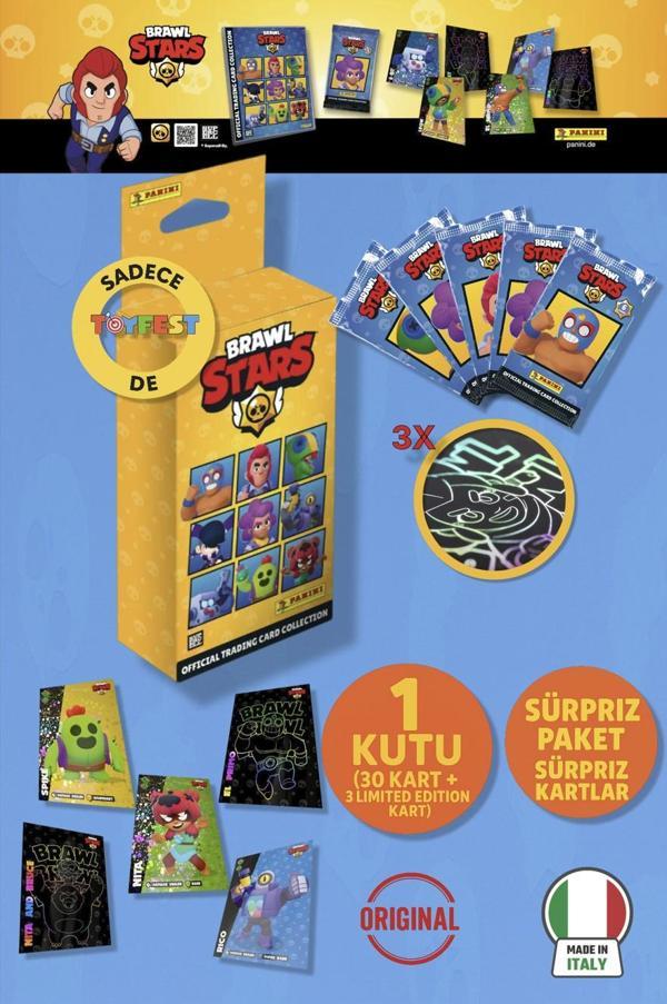 Brawl Stars Panini Resmi Kart Kutusu : 1 Kutu (30 Kart + 3 Limited Editon Kart) - Image 1