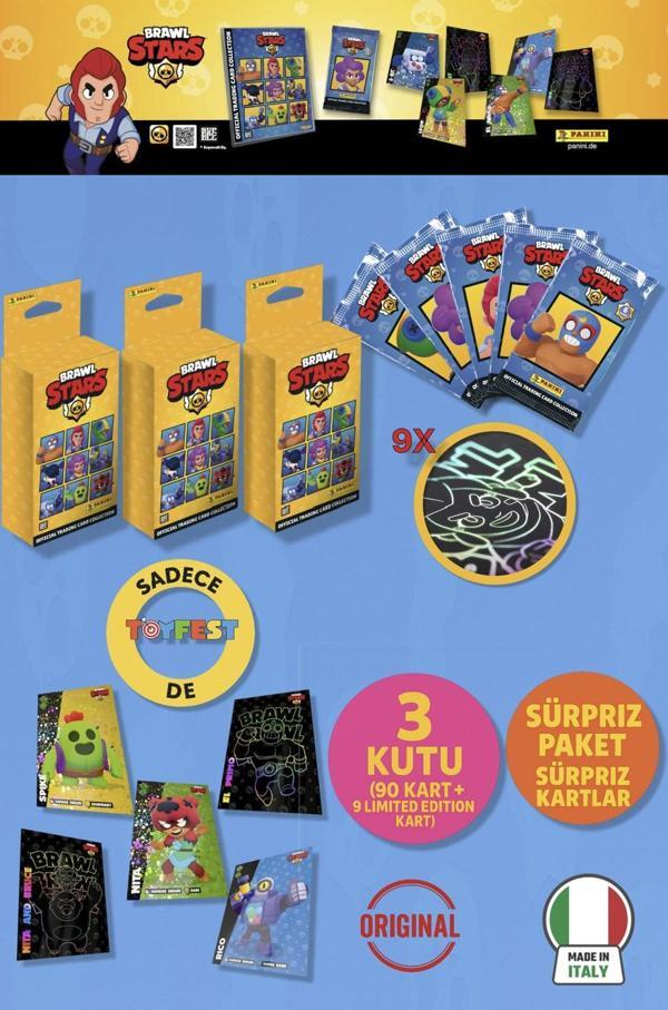 Brawl Stars Panini Resmi Kart Kutusu: 3 Kutu (90 Kart + 9 Limited Edition Kart) - Image 1