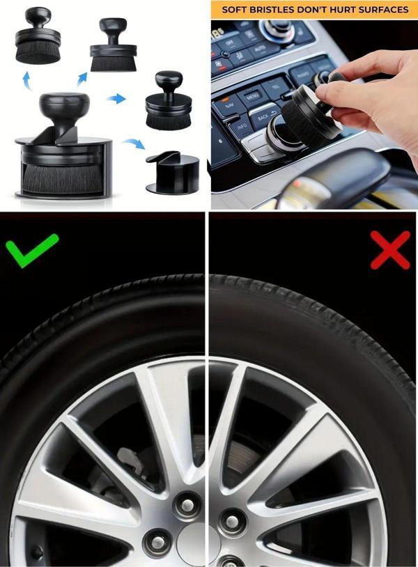 Oto Motor Bisiklet Lastik Parlatıcı Aplikatörü Yumuşak Fırça - Image 1