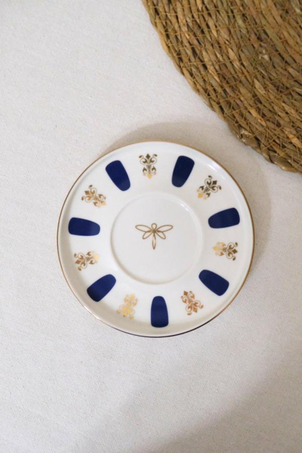 Tabak Evi Porselen Acem Zade Lacivert Çay Tabağı 12,5cm Tekli - Image 1