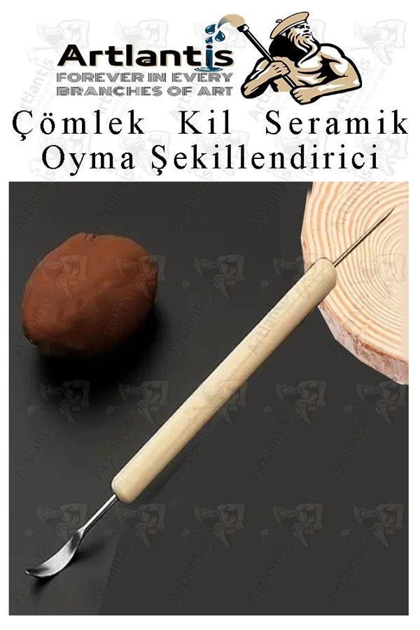 Çömlek Kil Seramik Polimer Oyma Şekillendirici Çift Taraflı Detay Kalemi 1 Adet Seramik Modelaj Oyma - Image 1