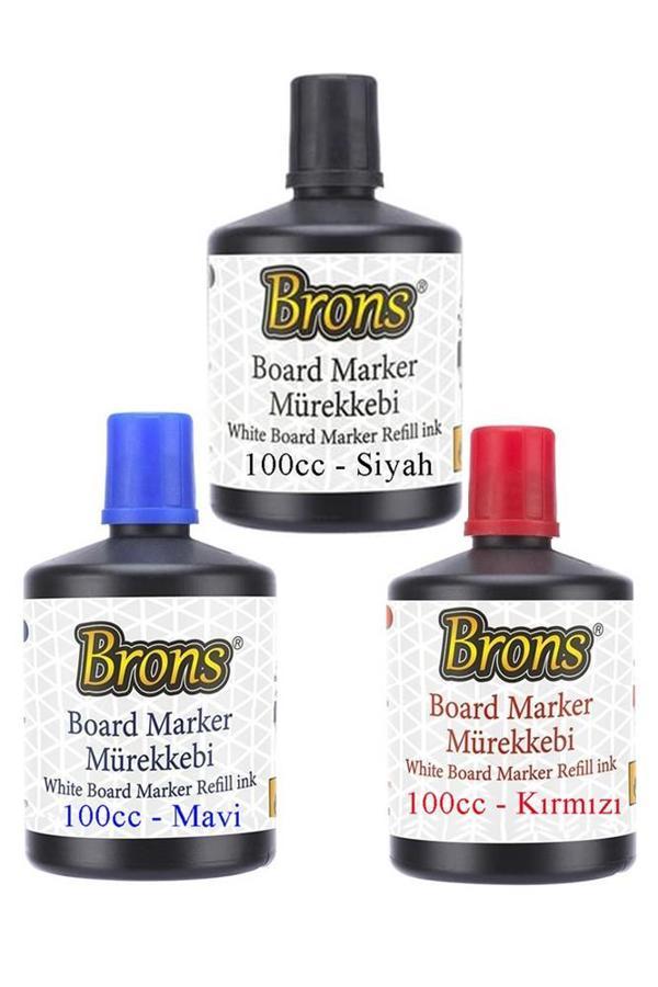 Siyah Mavi Kırmızı Yazı Tahta Kalem Mürekkebi 100ml 1 Adet Brons Tahta Kalemi Mürekkebi Kolay Silinebilir 100gr Okul - Image 1